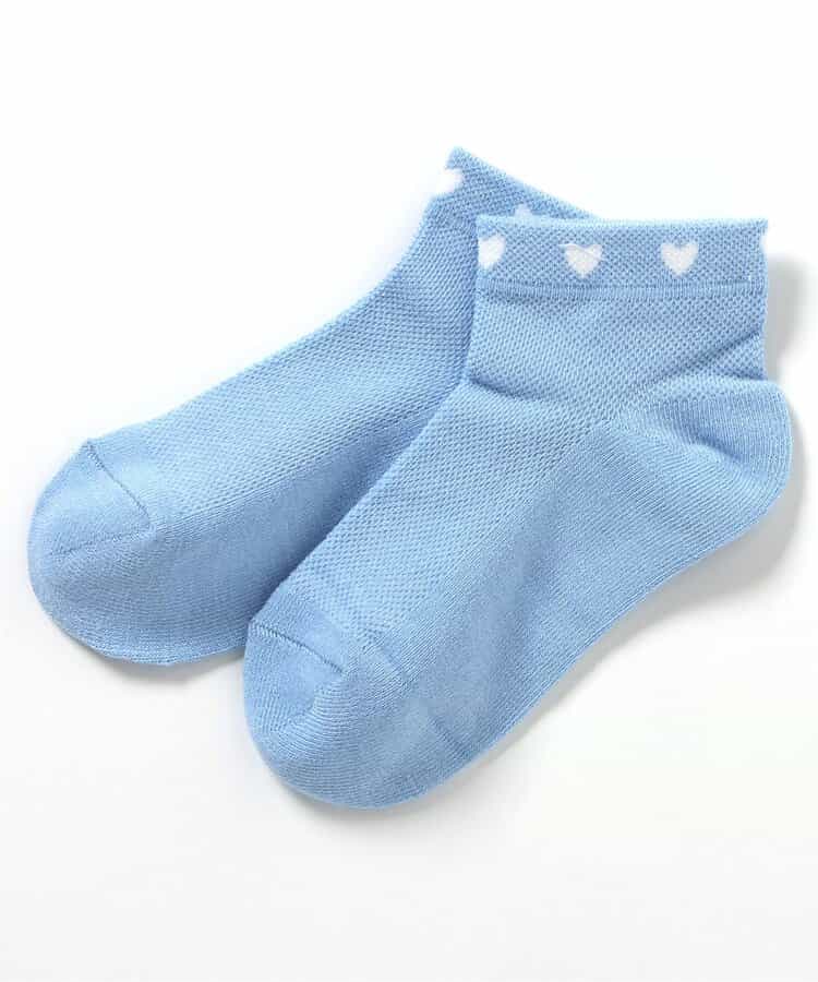 3P対象A ハート柄ひんやりショートソックス