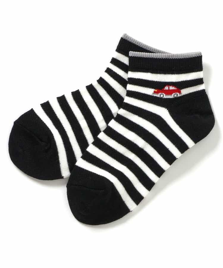 3P対象A 働く車柄吸水速乾ショートソックス