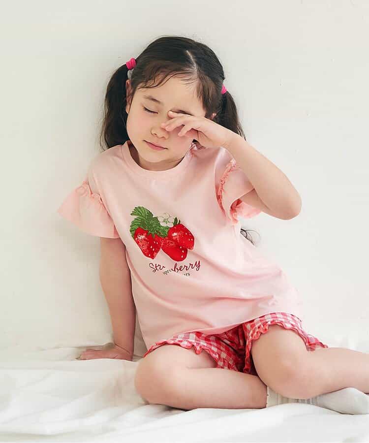 ひんやりバラエティGIRLSパジャマ  4分丈 吸水速乾 接触冷感