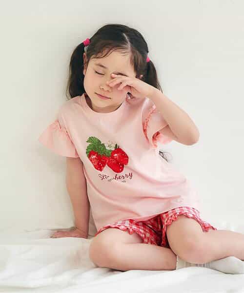 ひんやりバラエティGIRLSパジャマ  4分丈 吸水速乾 接触冷感