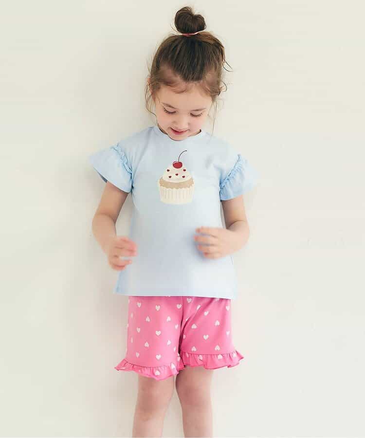 ひんやりバラエティGIRLSパジャマ  4分丈 吸水速乾 接触冷感