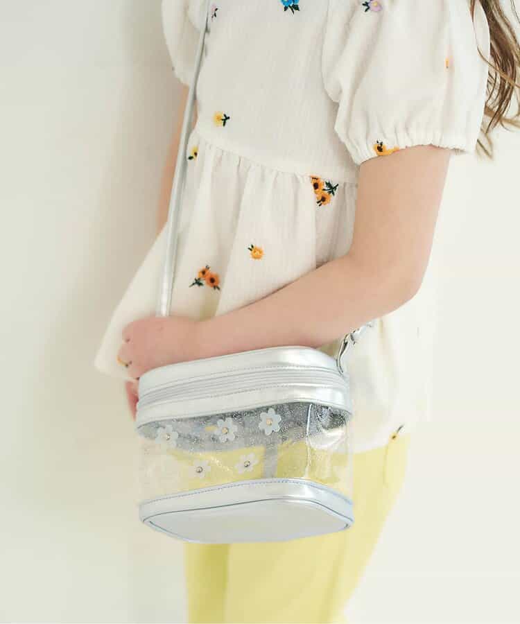 2wayお花モチーフクリアバニティバッグ