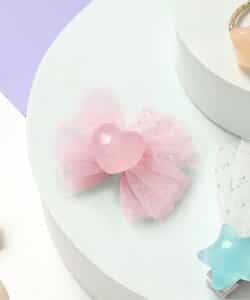 星・ハートモチーフチュールヘアクリップ