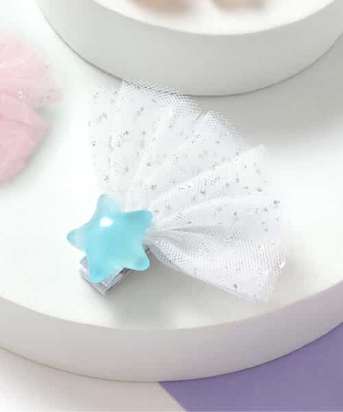 星・ハートモチーフチュールヘアクリップ
