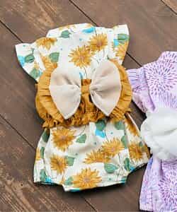 ★SALE★【リンク】アプレのはんなりGIRLSベビー甚平ロンパス