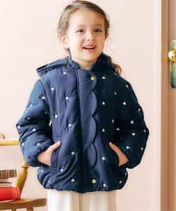 スカラップ刺繍アウター_マシンウォッシャブル