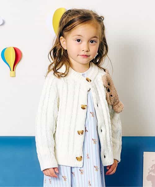 tiny bear モチーフカーディガン