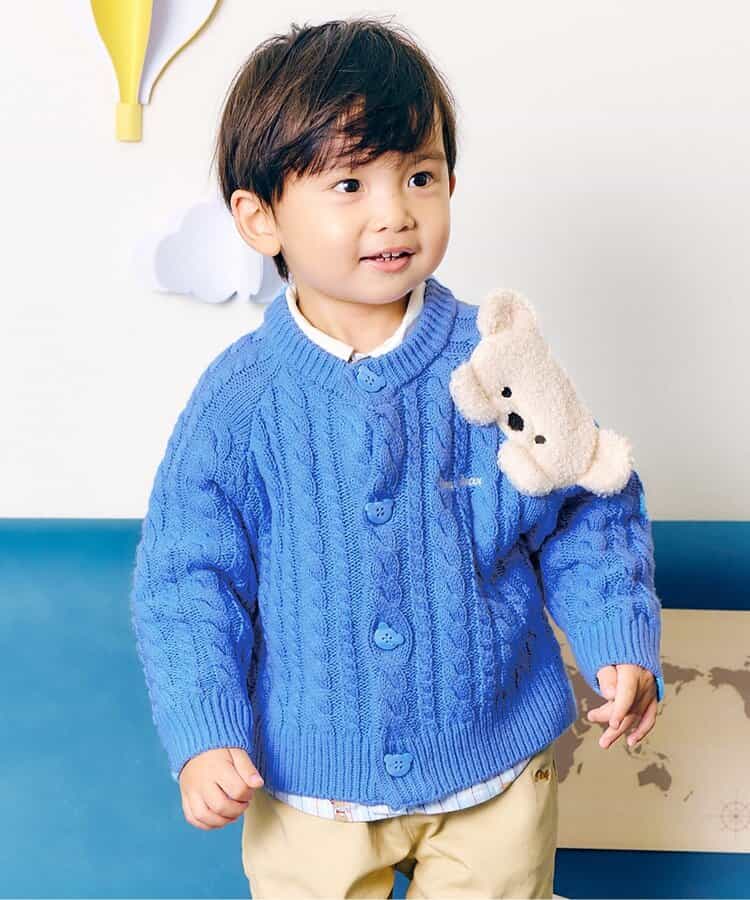 tiny bear モチーフカーディガン