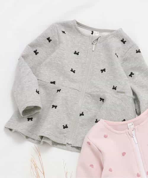 ハート・リボン刺繍ペプラムジャケット