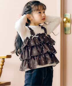 ★SALE★【リンク】さくらんぼ・ハート柄ティアードトップス