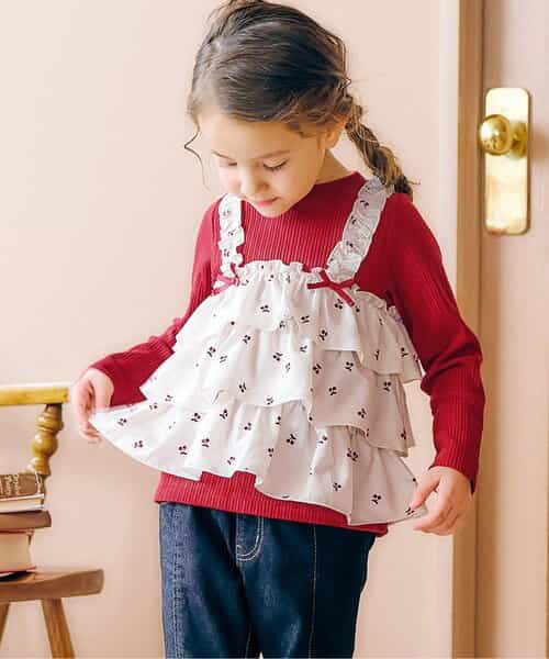 【リンク】さくらんぼ・ハート柄ティアードトップス