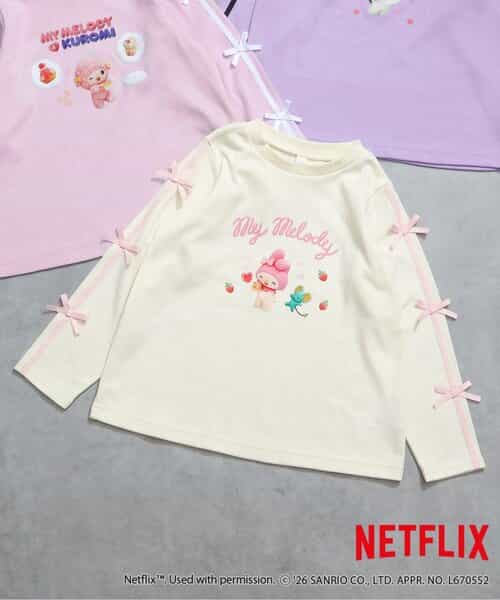 【マイメロディ＆クロミ】NETFLIX MYMELODY＆KUROMI 転写Tシャツ 