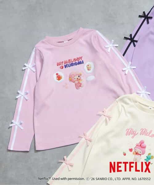 【マイメロディ＆クロミ】NETFLIX MYMELODY＆KUROMI 転写Tシャツ 