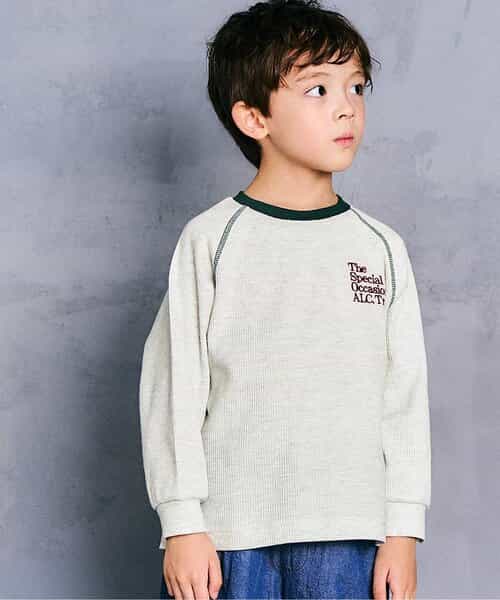 ワンポイントロゴワッフルTシャツ