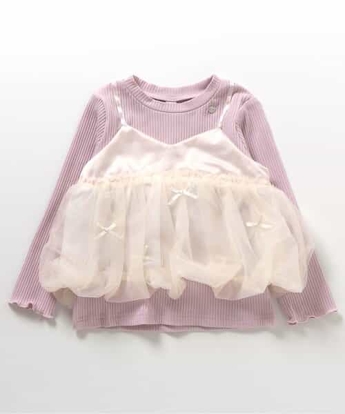 ★SALE★バルーンチュールキャミドッキングTシャツ