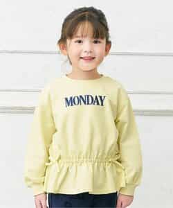 ★SALE★WEB限定 スウェットライクペプラムロゴトップス