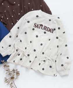 ★SALE★WEB限定 スウェットライクペプラムロゴトップス