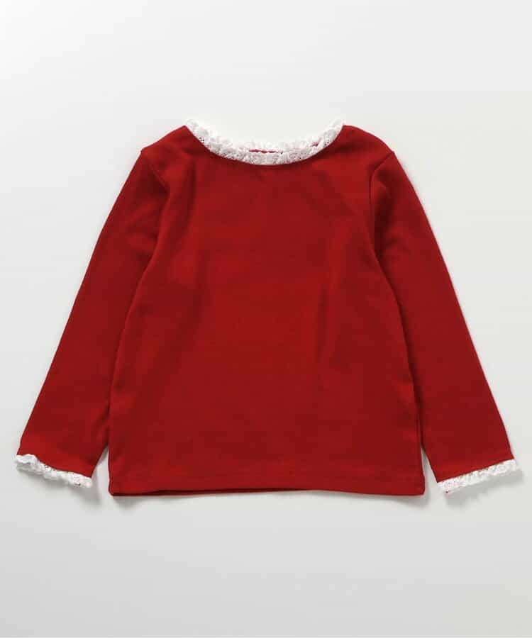 ハート針抜きフリルTシャツ