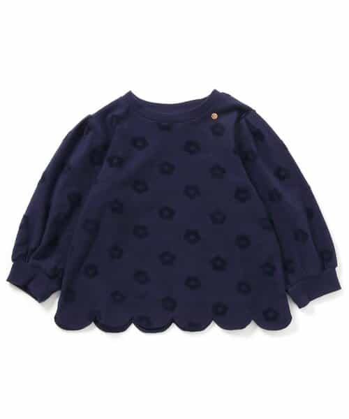 ★SALE★フラワージャガードスカラップTシャツ