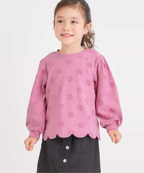 ★SALE★フラワージャガードスカラップTシャツ