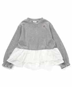 レースフリル切り替えリブTシャツ_940081