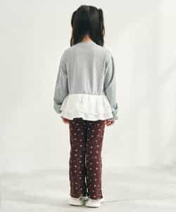 レースフリル切り替えリブTシャツ_940086