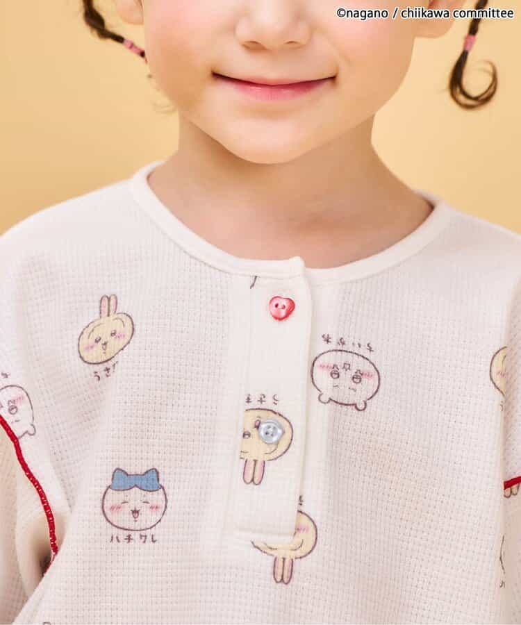【アニメちいかわ】ワッフルヘンリーネックTシャツ(セットアップ可)_962871