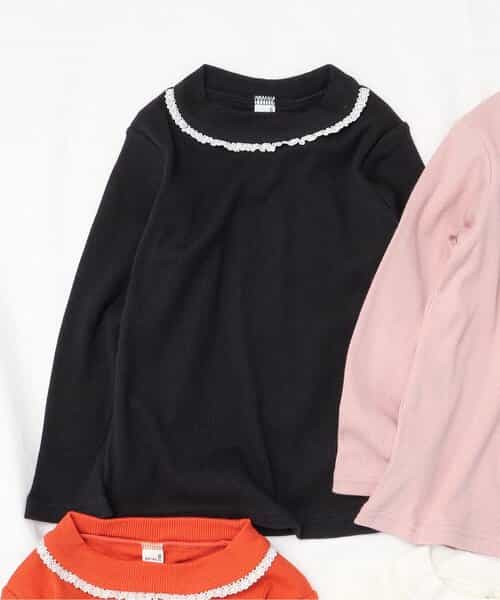 WEB限定 衿フリルリブトップス