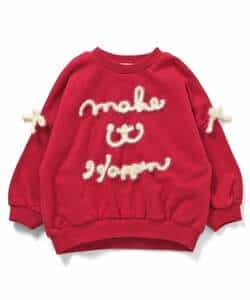 ニットリボン刺繍ロゴトレーナー_972407