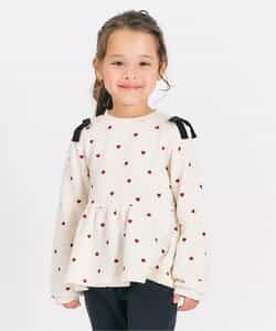 ★均一タイムセール★肩リボンペプラムトレーナー