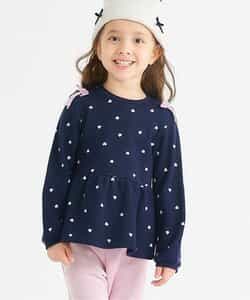 ★均一タイムセール★肩リボンペプラムトレーナー