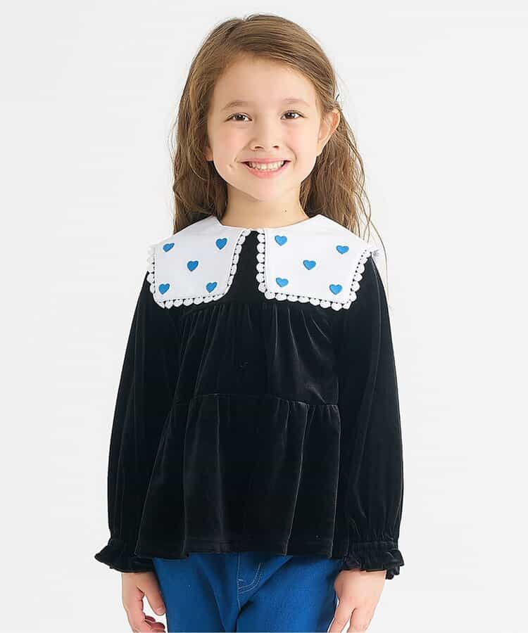 【リンク】ハート襟刺繍ティアードチュニック