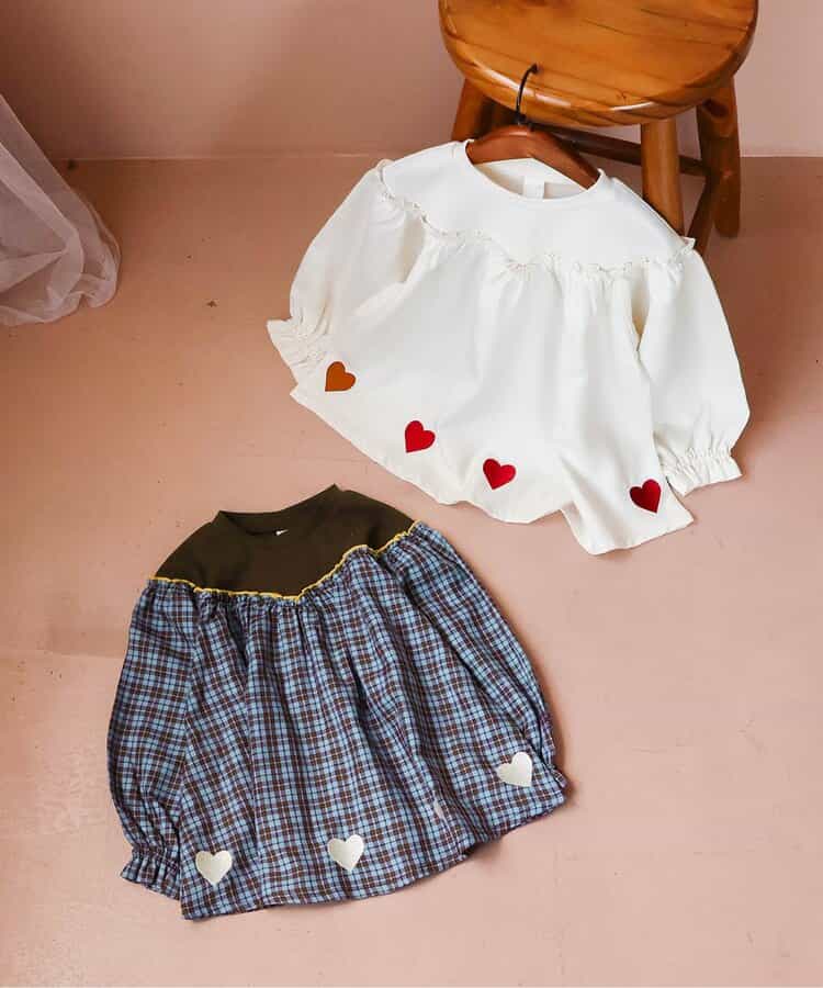 リブドッキングハート刺繍チュニック_949351