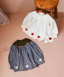 リブドッキングハート刺繍チュニック_949351