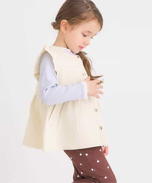 ペプラムフリルニットベスト_マシンウォッシャブル