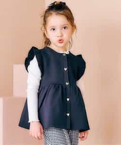 ペプラムフリルニットベスト_マシンウォッシャブル