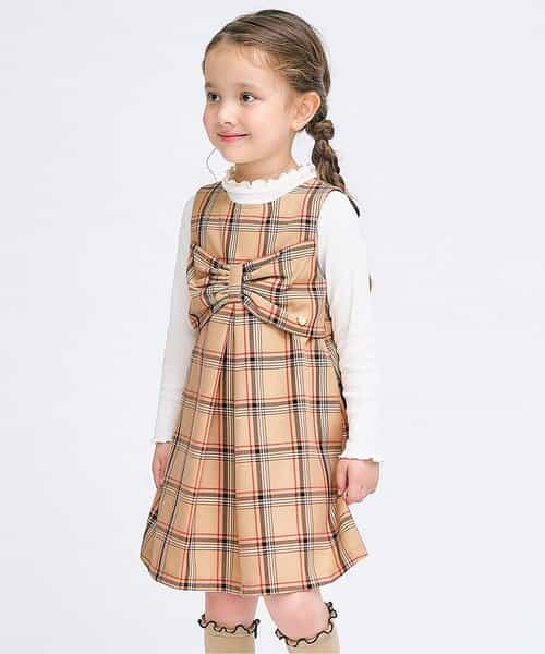 ★SALE★【リンク】リボンタックジャンパースカート