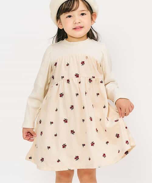 ★SALE★【リンク】刺繍ティアードドッキングワンピ