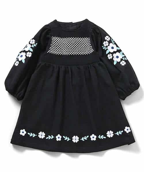 フラワー刺繍ワンピース