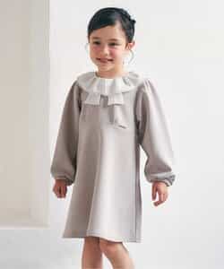 ★SALE★WEB限定 リボン襟フレアワンピース＿アプレレクールマシェリ