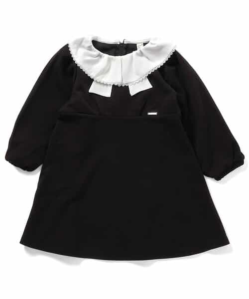 ★SALE★WEB限定 リボン襟フレアワンピース＿アプレレクールマシェリ