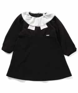 ★SALE★WEB限定 リボン襟フレアワンピース＿アプレレクールマシェリ