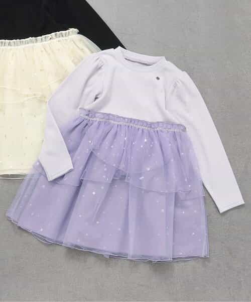 花びらチュールバックリボンワンピース