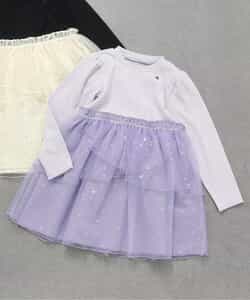 花びらチュールバックリボンワンピース