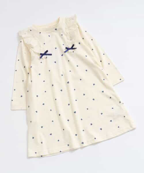 ★SALE★ボーダー・ハートフリルワンピース