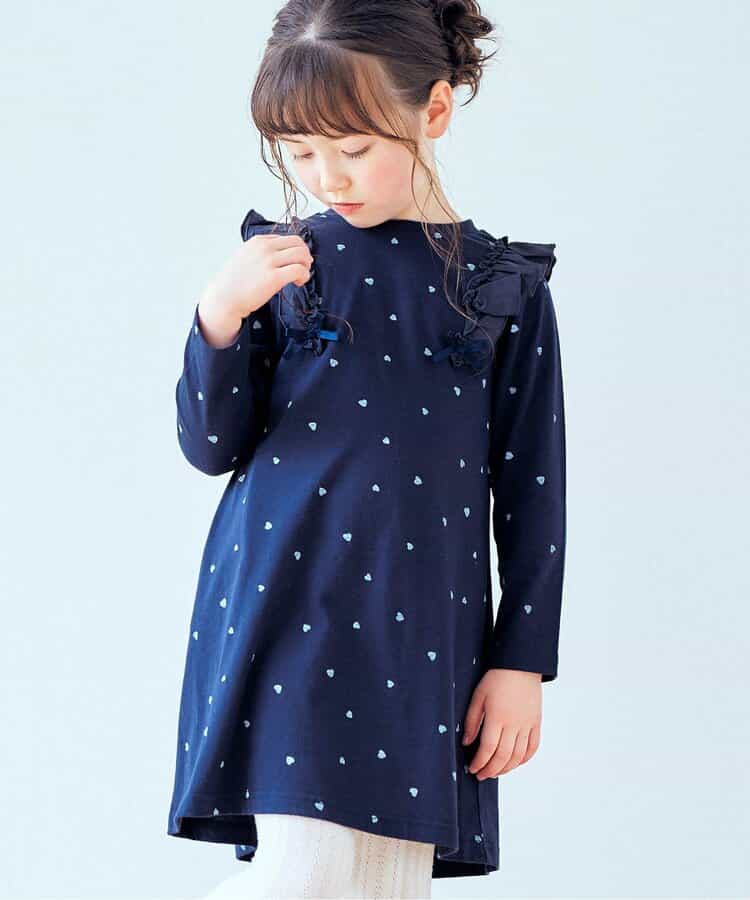 ★SALE★ボーダー・ハートフリルワンピース