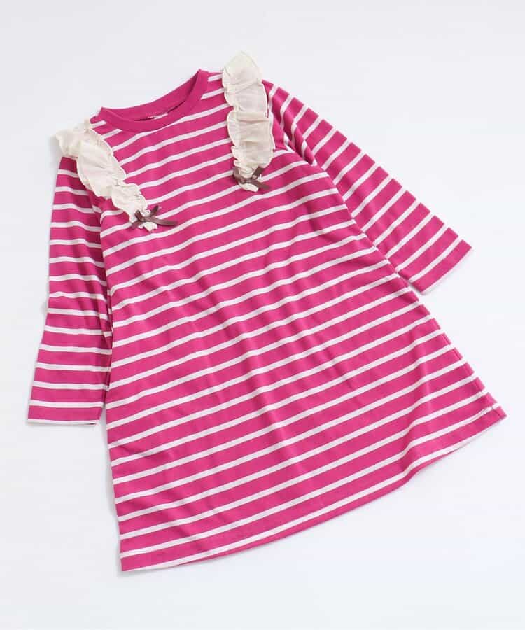 ★SALE★ボーダー・ハートフリルワンピース