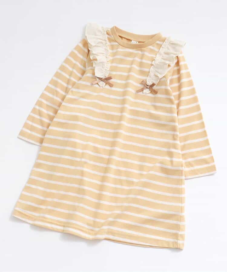 ★SALE★ボーダー・ハートフリルワンピース