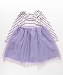 衿フリルチュールドッキングワンピース