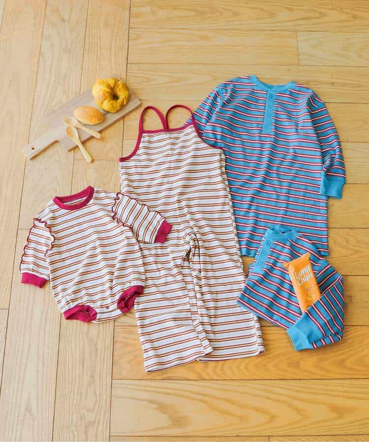 ★SALE★【リンク】ヘンリーネックマルチボーダーワンピース_1009181